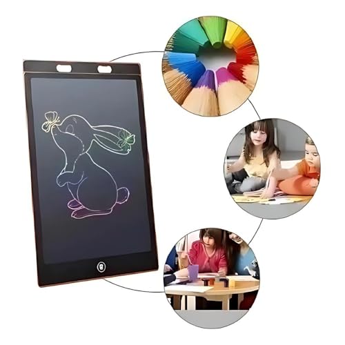 Lousa Mágica Infantil Digital LCD 12'' - Tablet de Escrita Infantil Reutilizável, Colorida, Sensív