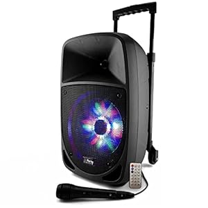 Party Light Sound – PARTY-8LED – DRAAGBARE LUIDSPREKER 8’’/20CM – 300W MET USB, BLUETOOTH, FM EN MICRO