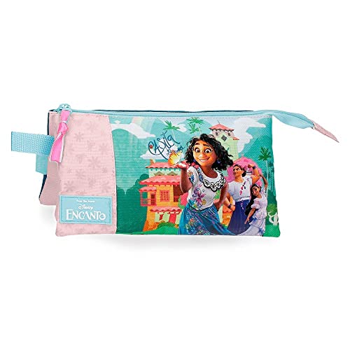 Disney - Estuche Encanto Casita Los Madrigal Tres Compartimentos En Oferta Disney Encanto Casita Los Madrigal Estuche Triple Multicolor 22X12X5 Cms Microfibra