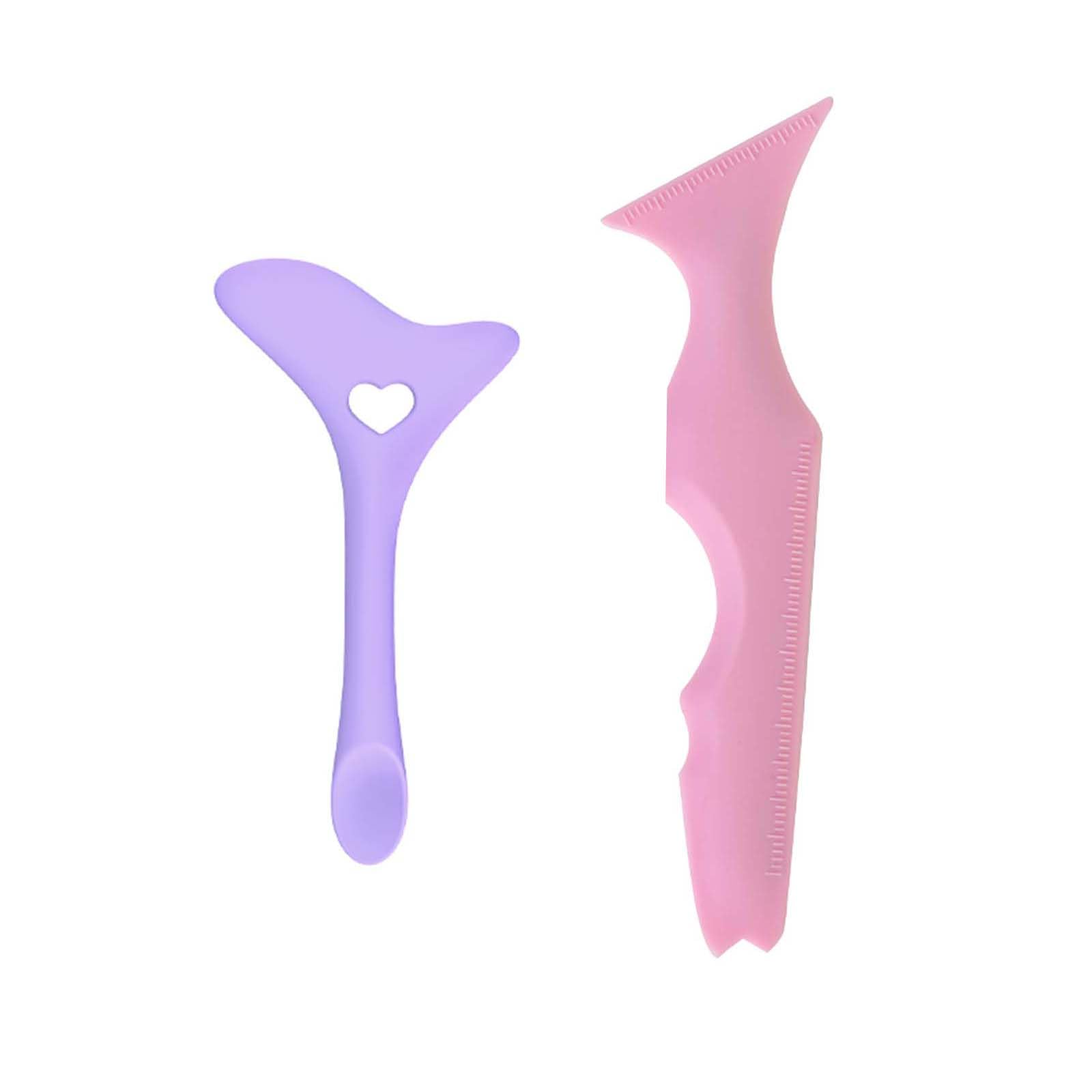 SVOCK 2PCS Plantilla de Silicona Delineador de Ojos, Multiusos Regla de Belleza, Reutilizable para Principiantes y Profesionales