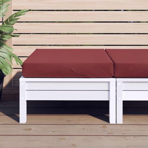 Cojín para sofá de palets tela rojo tinto 60x60 para asientos de interior y exterior 4