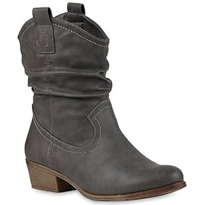 stiefelparadies Damen Cowboy Boots Stiefel Holzoptikabsatz Leder-Optik Stiefeletten Booties Trichterabsatz Schuhe 58494 Grau Carlet 36 Flandell stiefelparadies Damen Cowboy Boots Stiefel Holzoptikabsatz Leder-Optik Stiefeletten Booties Trichterabsatz Schuhe 58494 Grau Carlet 36 Flandell