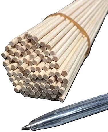 Trustleaf 3mm x 300mm Birch Hardwood Wooden Craft Sticks/Dowels - Seconds - Pack of 20 Dowels