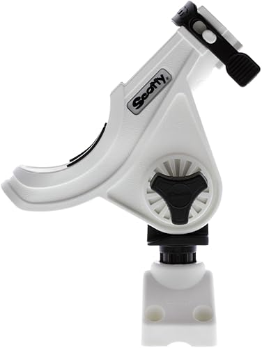 Miniatura 4 de Scotty #280-WH Baitcaster/Spinning Rod Holder w/#241 Montaje en cubierta lateral (blanco)