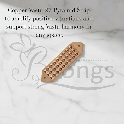 Image of Copper 27 Pyramid Strip |Size- 4Inch Approx |Weight- 72gm Approx |Strip with Pyramid Design for Correcting Corner | Home & Spritual Decor |Vastu Remedy Tool | Pack of 1