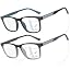 Progressive Lens/Black+blue/2 Pack/Not 0 Top