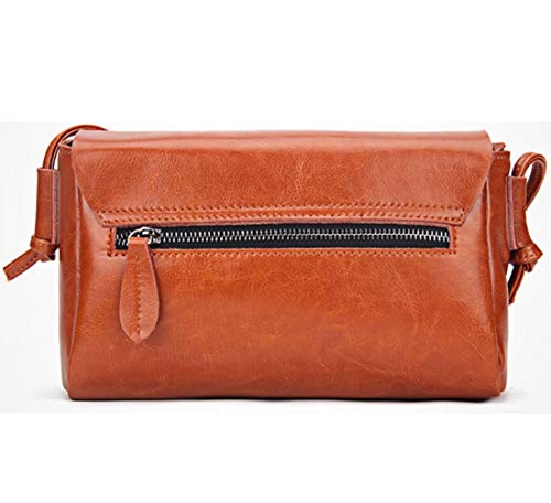 Jehouze Women's Leather Messenger Small Crossbody Handbag Shoulder Purse(Brown) #TOP2