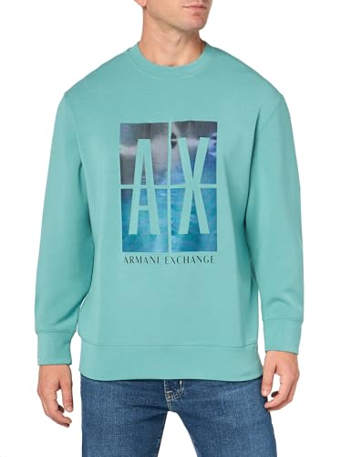 Armani Exchange Men's Abstract Print Logo Pullover Crewneck Sweatshirt