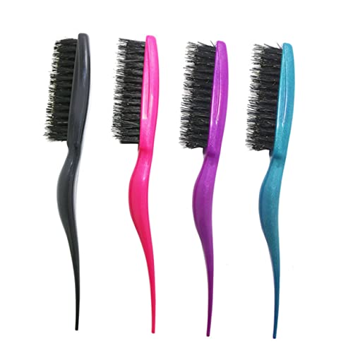 OATIPHO 4pièces Brosse à Poils De Sanglier Peignes Et Brosses à Crêper Pour Salon De Coiffure Lot