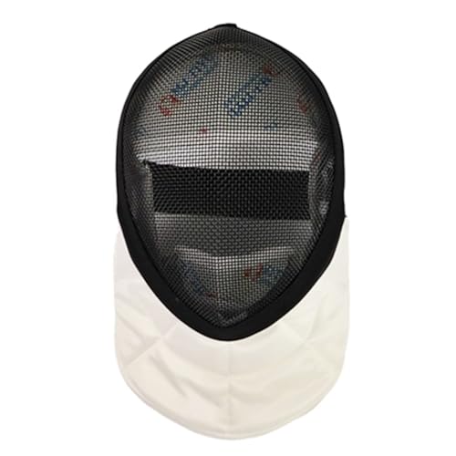 AIHUSASD Fencing Mask，Fencing Protection，Epee Fencing Helmet，900N Stab-Proof Fabric with Full-Coverage Removable Lining, CFA Certified Competition-Grade Fencing Mask(Black,53-58cm/21-23in)