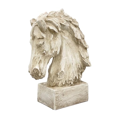 Galt International 18" Horsehead Resin Wood-Look Tabletop Sculpture Mantle Entryway