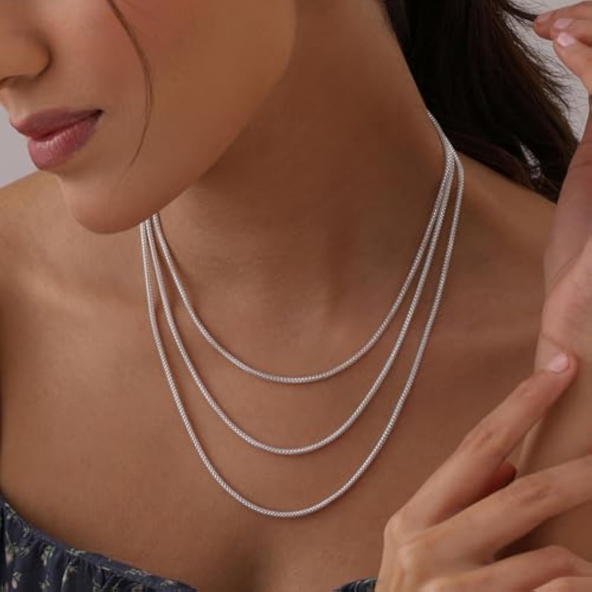 Women's 925 Sterling Silver 2MM Magic 8 Sided Snake Chain Necklace