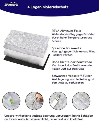 Frontscheibenabdeckung mit Magnet für Autos von Fitepro