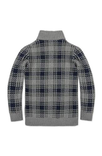 Image of Hope & Henry Boys' Mock Neck Cable Sweater with Button Placket