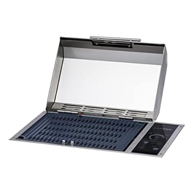 Kenyon Frontier Built-in Electric Grill, Single Burner With IntelliKEN Touch Control, Stainless Steel Body, Rust-Proof Grill, UL-Approved For Indoor And Outdoor Use, Dishwasher Safe Grate, 240 Volts