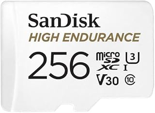 SanDisk 256GB High Endurance UHS-I microSDXC Memory Card with SD Adapter, 100MB/s Read, 60MB/s Write