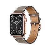 DONEGANI LB1 レザーバンド Apple Watch Hermes Bandシリーズ Ultra 2 49mm、Series 10 46mm、9 8 7 45mm 41mm、SE 6 5 4 44mm 40mm、3 2 1 42mm 38mm メンズ レディース iWatch ストラップ