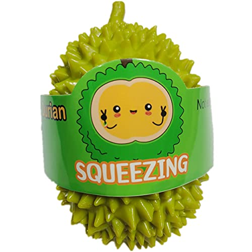 XUANMEI Creative Characteristic Stress Relief Toy, Creative Simulation Fruit Durian, Soft Knead Pull, Slow Rebound Pressure Relief - Pressure Fruit, Green (729263764534)