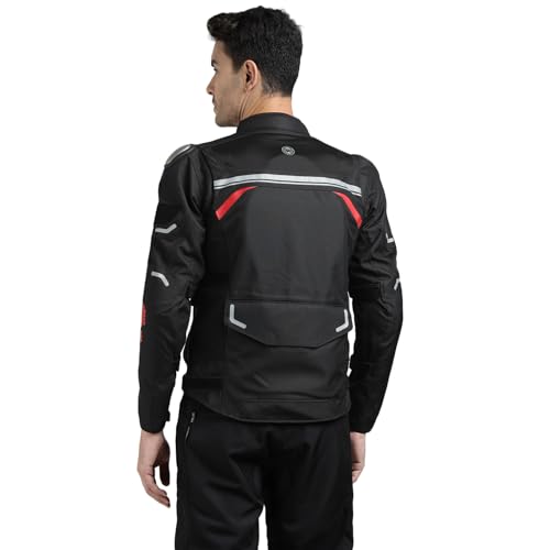 Image of Royal Enfield Crossroader Print Option| Knox CE Level 2 Protectors- Shoulders & Elbow | Ergo Protech Armours CE Level 1- Chest | CE Level 2 At Back For Excellent Impact Protection | RED M