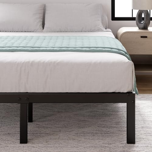 Zinus Yelena 35.6CM Classic Metal Platform Bed Frame with Steel Slat Support, 140 x 200 x 35.6 cm