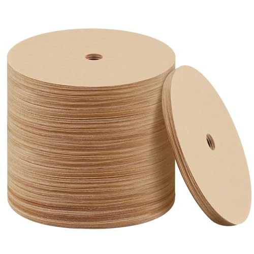 Jemcgrl Lot de 500 filtres à café percolateur, filtres à café jetables naturels non blanchis de 3,75 pouces, couleur marron