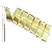 FAZHBARY Glitter Gold Dance Ribbons Rhythmic Gymnastics Ribbon Dancing Streamers for Baton Twirling Wands Artistic Dancing Training Supplies, 2 Pack
