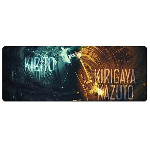 LARIAU Alfombrilla de ratón,Alfombrillas de ratón para Juegos Que bloquean la Estera del Escritorio de la computadora del Anime Sword Art Online HD,DJ-141,800-400-2mm Cover