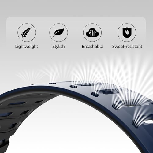 Image of X-it Magnetic Watch Band for Apple Watch Ultra 49mm, 46mm /45mm /44mm, Silicone Sport Strap with Strong Magnet for Men and Women, Compatible with Apple Watch Series 11 /10 /9 /8 /7 /6 /5 /4 /3 /2 /1 and SE