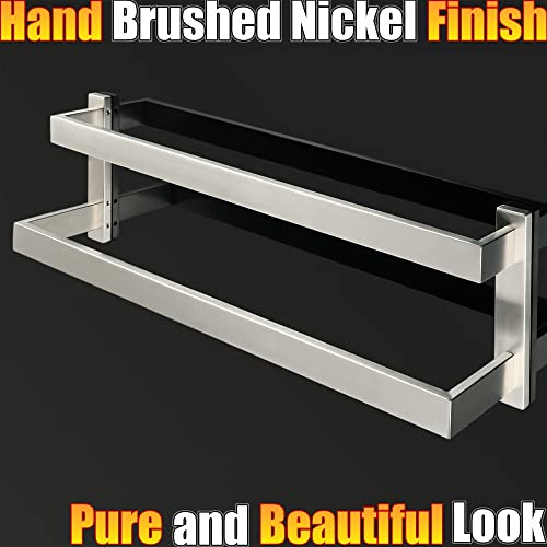 Alise Double Bath Towel Bars Towel Racks For Bathroom Lavatory,Wall Mount Towel Holder Towel Hanger Sus304 Stainless Steel Towel Rail,Goy002-Ls Brushed Nickel 23.2 Inch #TOP3