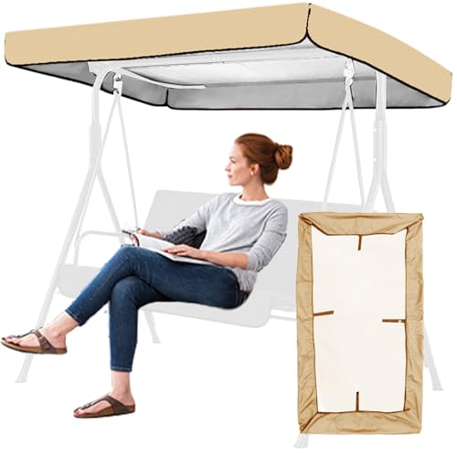 Reemplazo del Dosel de Swing, reemplazo de Cubierta de Swing Impermeable 75x47, Cubierta Columpio al Aire Libre Resistente al Sol para la Silla de jardín Silla Beige de Patio Beige, reemplazo de dose