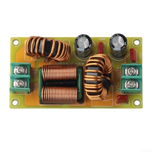 Filtro DC LC 10A 20A para módulo de supresión EMI, compatible con fuente de alimentación DC50V, diseño PCB de bajo ruido para aplicaciones automotrices e industriales, (20 A)