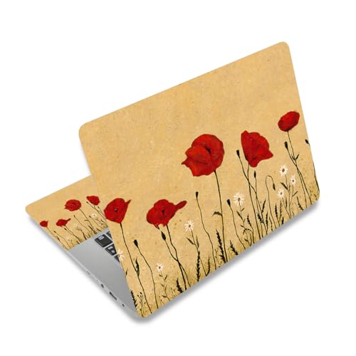 Autocollant pour ordinateur portable universel de 12 à 15 pouces à fleurs