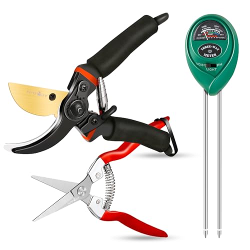 Set profesional tijeras de podar con medidor de humedad miniatura 1