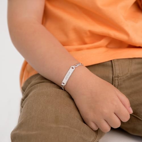 In Season Jewelry SS-02-00134 925 Sterling Silver Tag Id Identification Anchor Chain Link Bracelet thumb #2