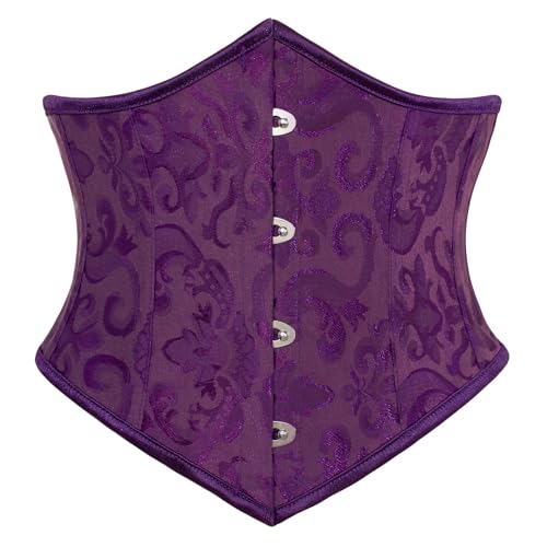 Image of Scarlet Darkness Corset Belt for Women Fishbone Wide Corset Pirate Belt | Fishbone Support, Front Buckle, Lace Up Back, Goth Renaissance Costume Accessory