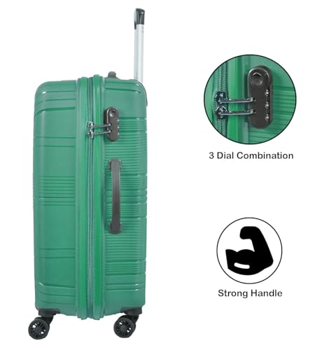 Image of VIP Aristocrat Phantom PRO 55, 66 & 76 Cm Polyproplyene Hard-Sided 8 Wheels Spinner Luggage Set of 3 Trolley Bags for Travel with Combination Lock| 3 Years Warranty