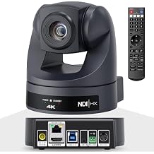 4K NDI PTZ Camera 20X, HDMI USB LAN Outputs Video Conference Camera Webcam for Church Worship/Events Services/Education,Works with Zoom,Skype,OBS