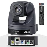 HCSTVCON 4K NDI PTZ Camera 20X, HDMI USB LAN Outputs Video Conference Camera Webcam for Church Worship/Events Services/Education,Works with Zoom,Skype,OBS