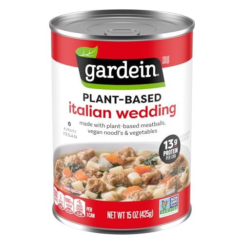 Gardein Zuppa di nozze italiana con polpette a base vegetale, vegana, 15 once.