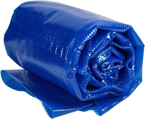 Poolomio Solarfolie, Premium-Poolabdeckung, Solarplane 400 mµ als Poolheizung, Poolfolie für rechteckigen Pool 9 x 4 Meter