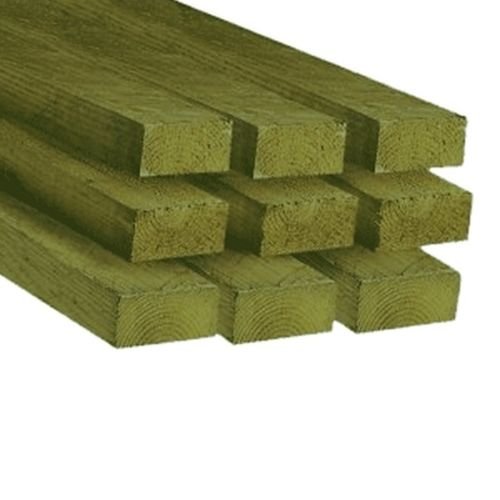 Buildershop UK - 4 X 2 Timber (47 X 100MM) C16 Sawn Treated Timber 3.6MTR - Pack of 10