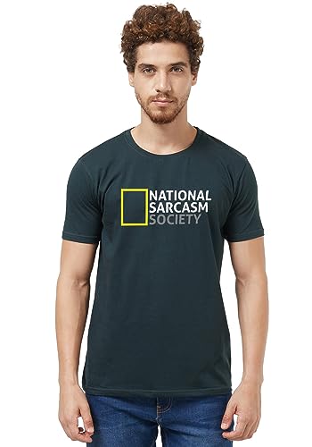 Image of Wear Your Opinion Men's S to 5XL Premium Combed Cotton Printed Half Sleeve T-Shirt (Design : Sarcasm Society)