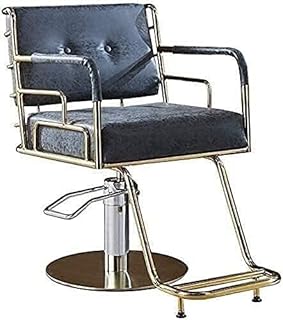 Hydraulic Recliner Barber Chair for Hair Salon Hydraulic Chair Booster Seat Beauty Hydraulic Barber Chair Salon Chair Styling Chair Hydraulic Swivel Barber Chairs Hair Salon Spa Equipment (Black Steel 2)