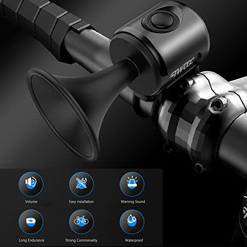 mewmewcat Buzina elétrica,bicicleta elétrica campainha 120dB mini buzina de bicicleta alimentada a b