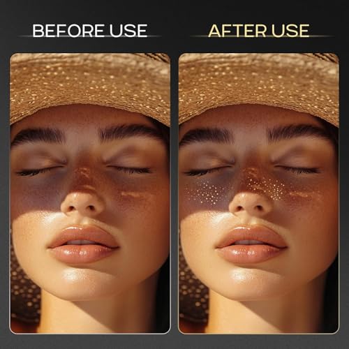 Image of 6 Pcs Temporary Gold Glitter Sticker Face Tattoo Stickers Sparkle Stickerez Freckles Sparkle Makeup Patches for Women Rhinestone Accessories for Festivals & Parties