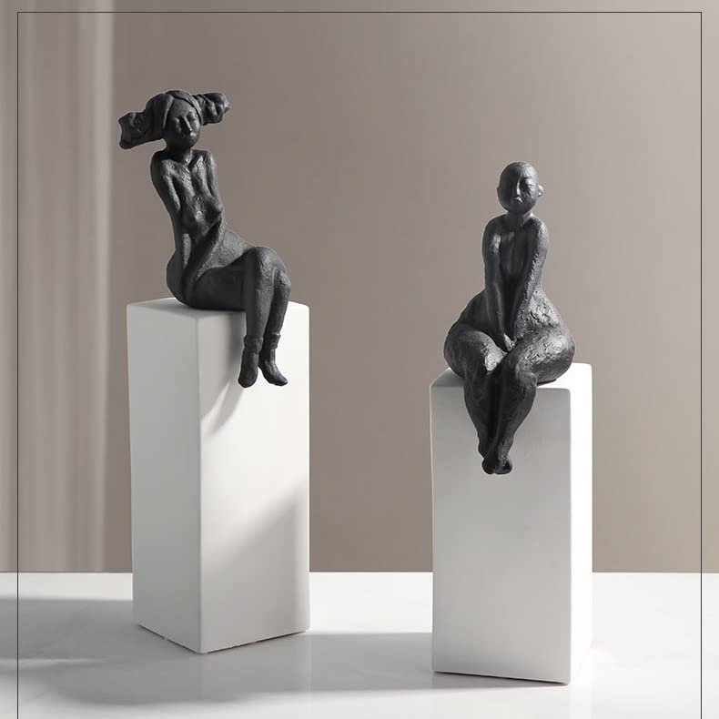 TOMYEUS Estatua Escultura Sencillo Estilo Moderno Creativo Sentado Figura Escultura decoración Sala de Estar hogar Hotel decoración decoración decoración Decoración del Hogar