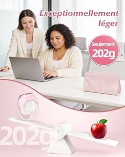 Tire Lait Electrique Main Libre Double K8, Ultra-Fin et Hands-Free, 3 Modes 8 Niveaux, tire-lait Portable et Super Silencieux pour un Tirage Discret(Blanc 2PCS)