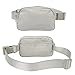 RiToEasysports Waist Bag, Sports Waist Belt Pouch Large Capacity Adjustable 60-120CM with Metal Zipper for Running Cycling Travel (Grey)
