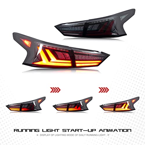 Inginuity Time Led Smoked Tail Lights For Nissan Altima 2019 2020 2021 2022 2023 Start-Up Animation Sequential Indicator Rear Lamps Assembly Accessary #TOP3
