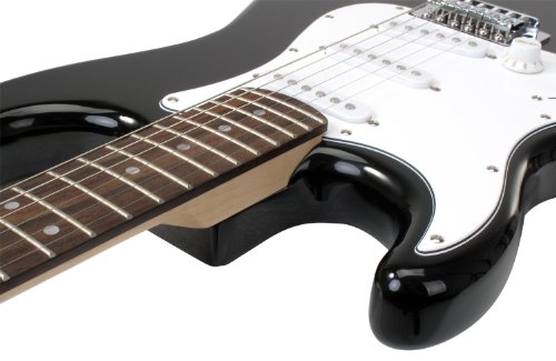 Rocktile Pro ST3-BK dla leworęcznych (Lefty) gitara elektryczna czarna + szkoła gitarowa